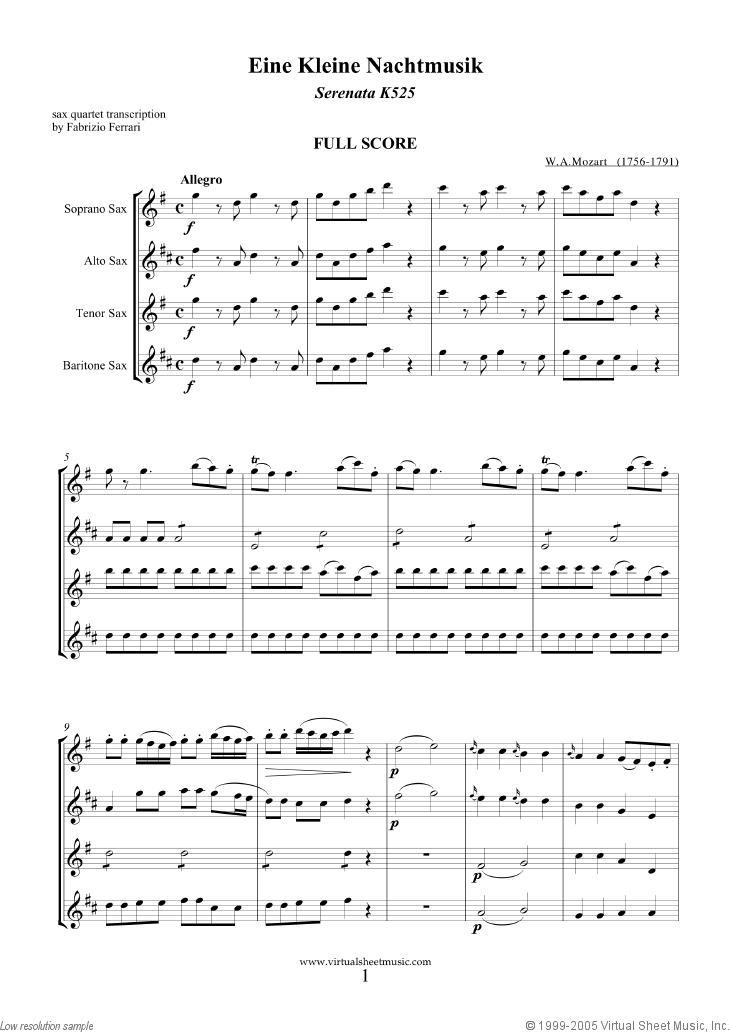 Free sax quartet music pdf